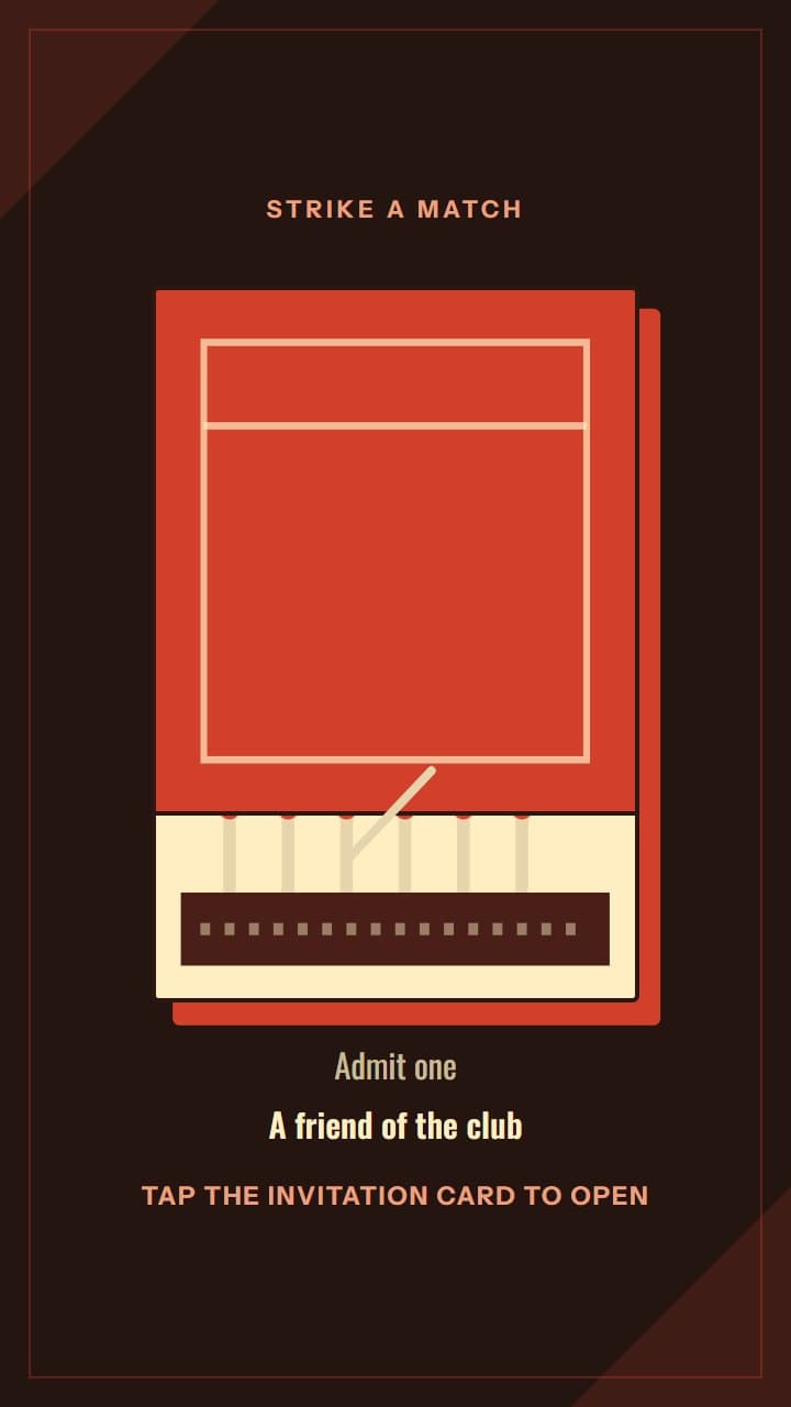 Candle Club, a birthday invitation design in Invitica's late supper poster style