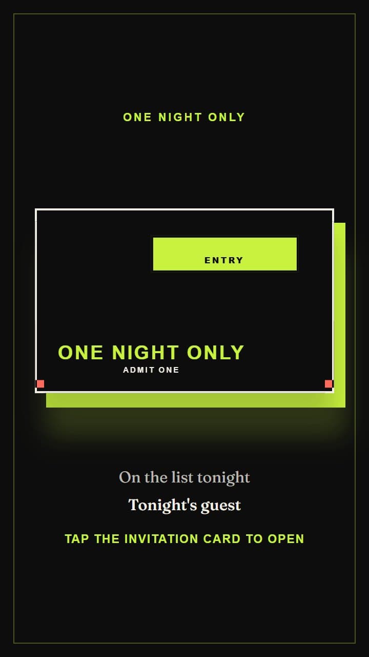 Neon Toast, a birthday invitation design in Invitica's night-out poster style